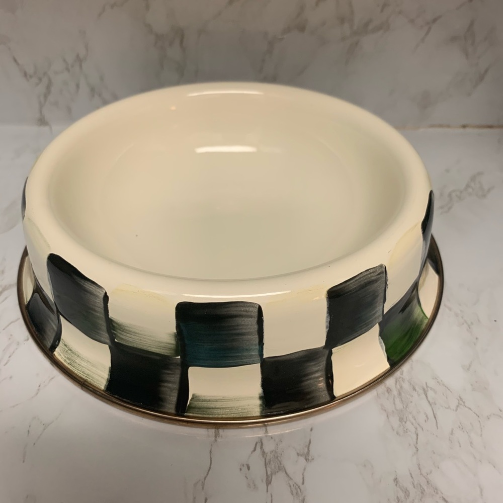 Mackenzie-Child’s Courtly Check Cat bowl